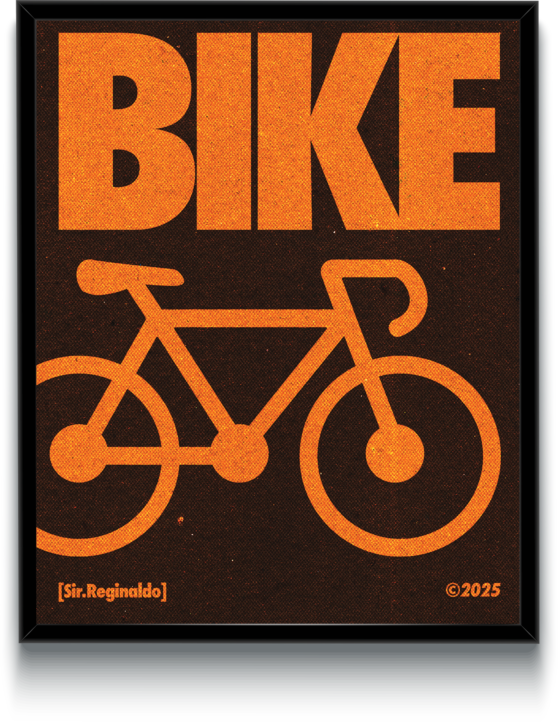 Black & Orange Bike Poster