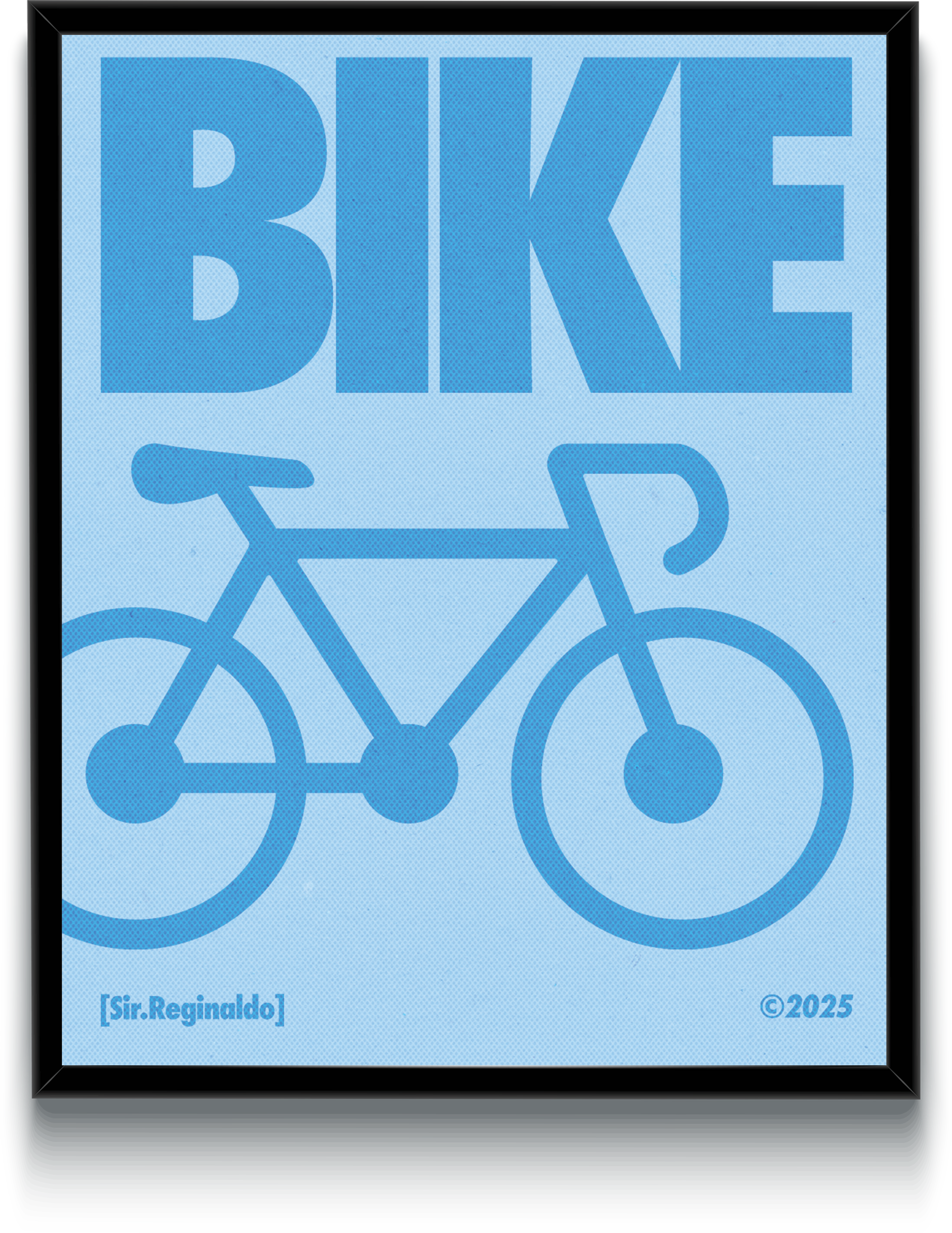 Baby Blue Bike Poster