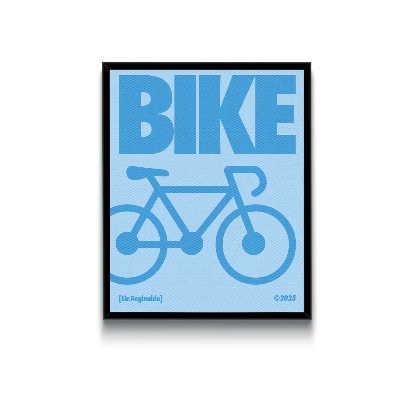 Baby Blue Bike Poster