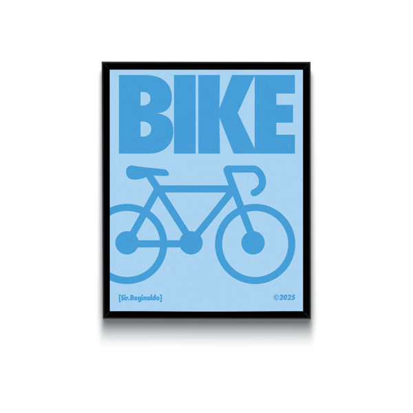 Baby Blue Bike Poster