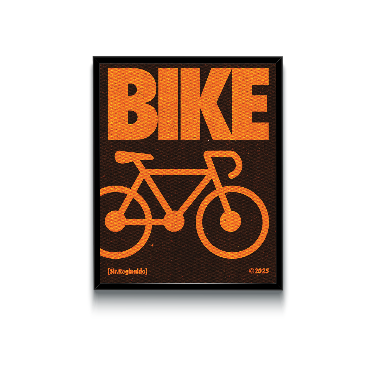 Black & Orange Bike Poster