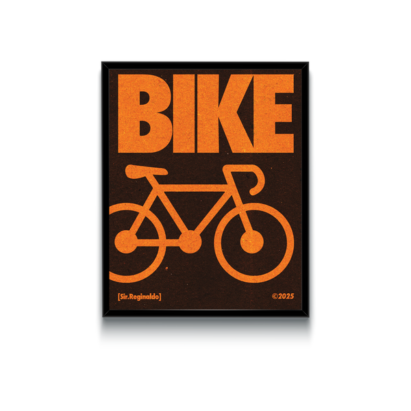 Black & Orange Bike Poster