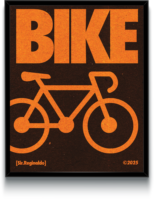 Black & Orange Bike Poster