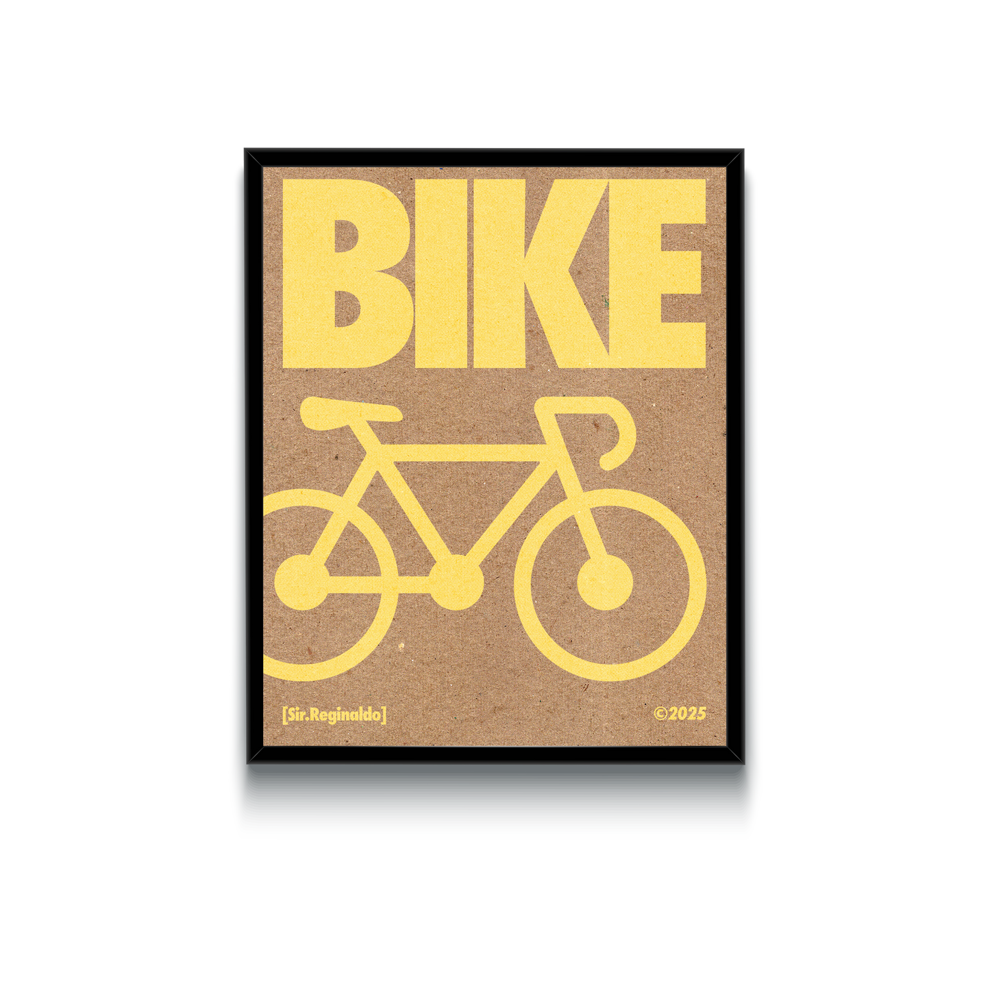 Card Board Yellow Bike Poster