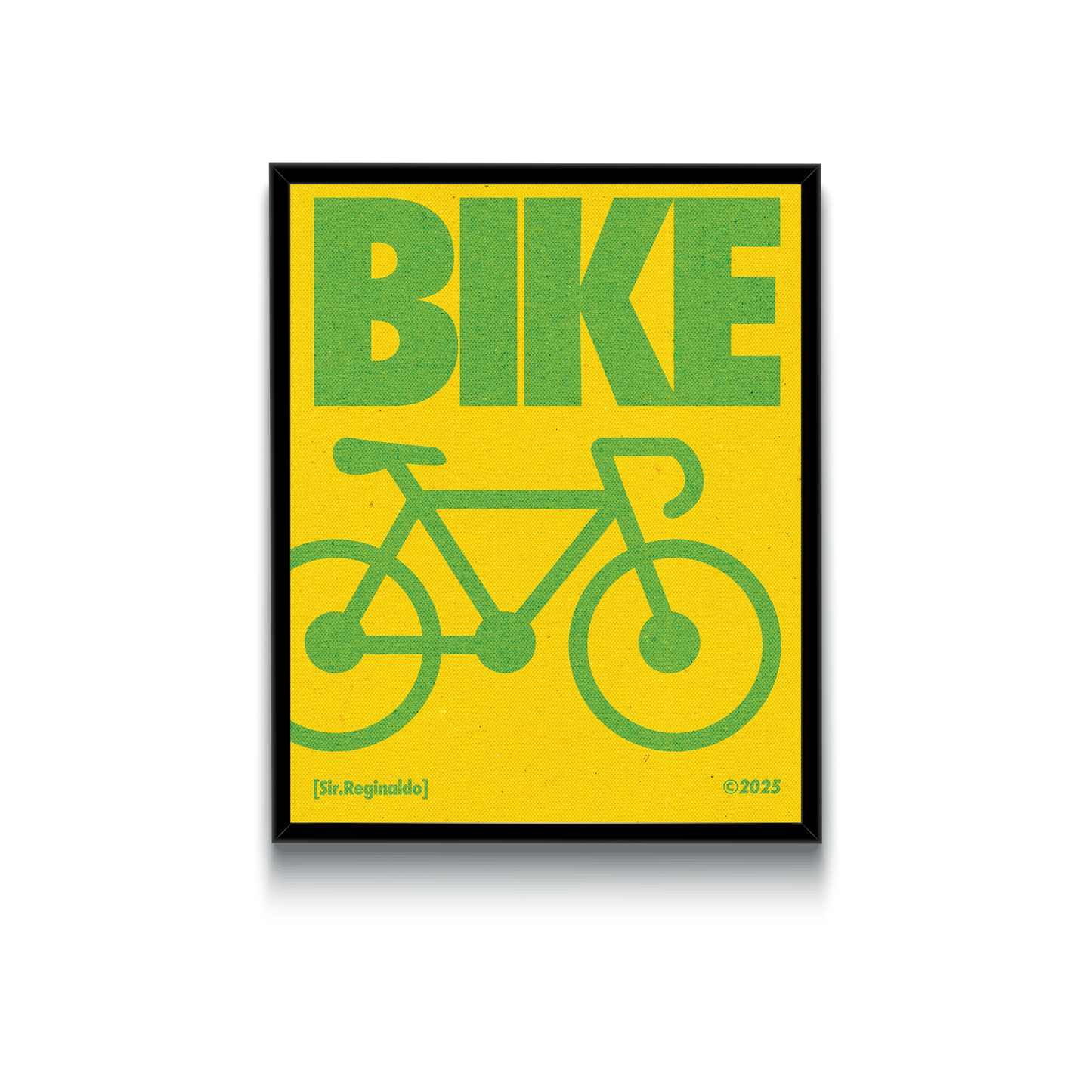 Yellow & Green Bike Poster
