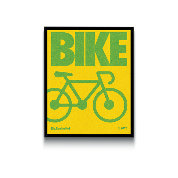 Yellow & Green Bike Poster