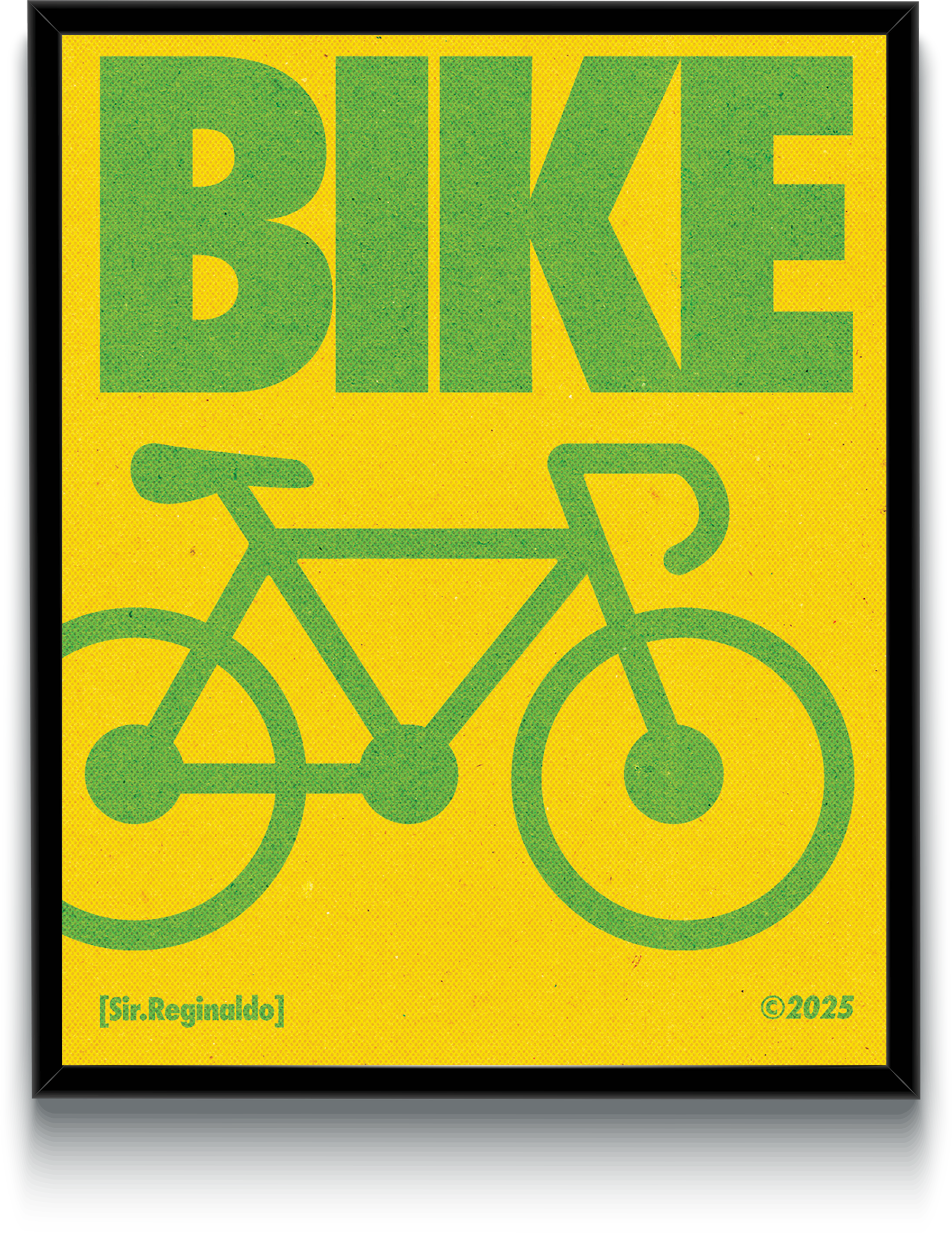 Yellow & Green Bike Poster