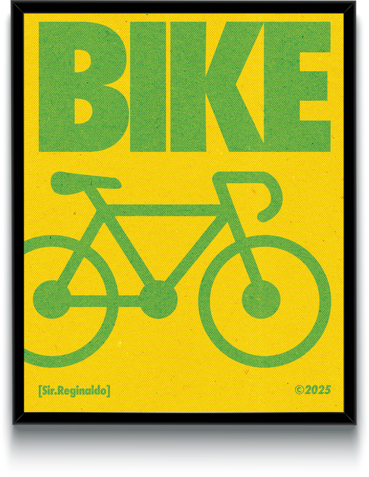 Yellow & Green Bike Poster