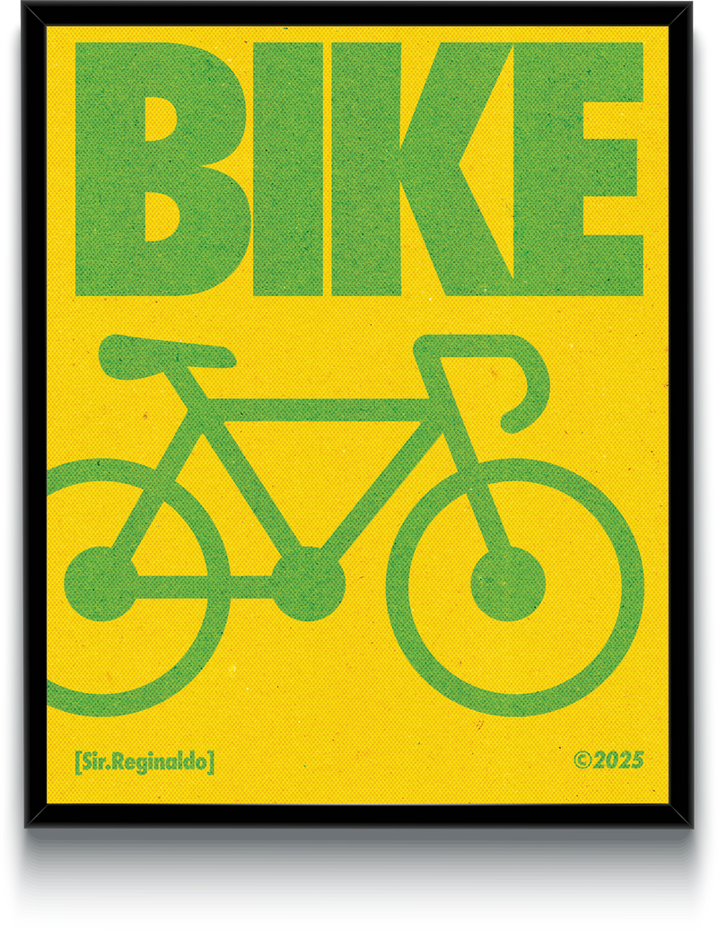 Yellow & Green Bike Poster