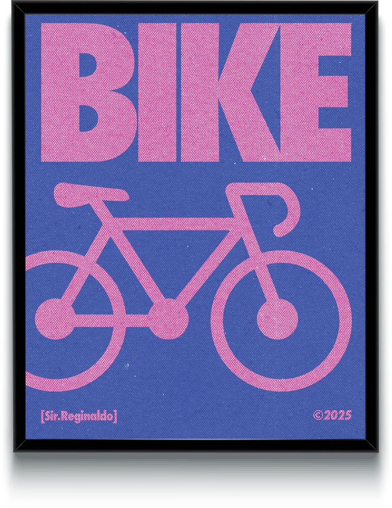 Purple & Pink Bike Poster