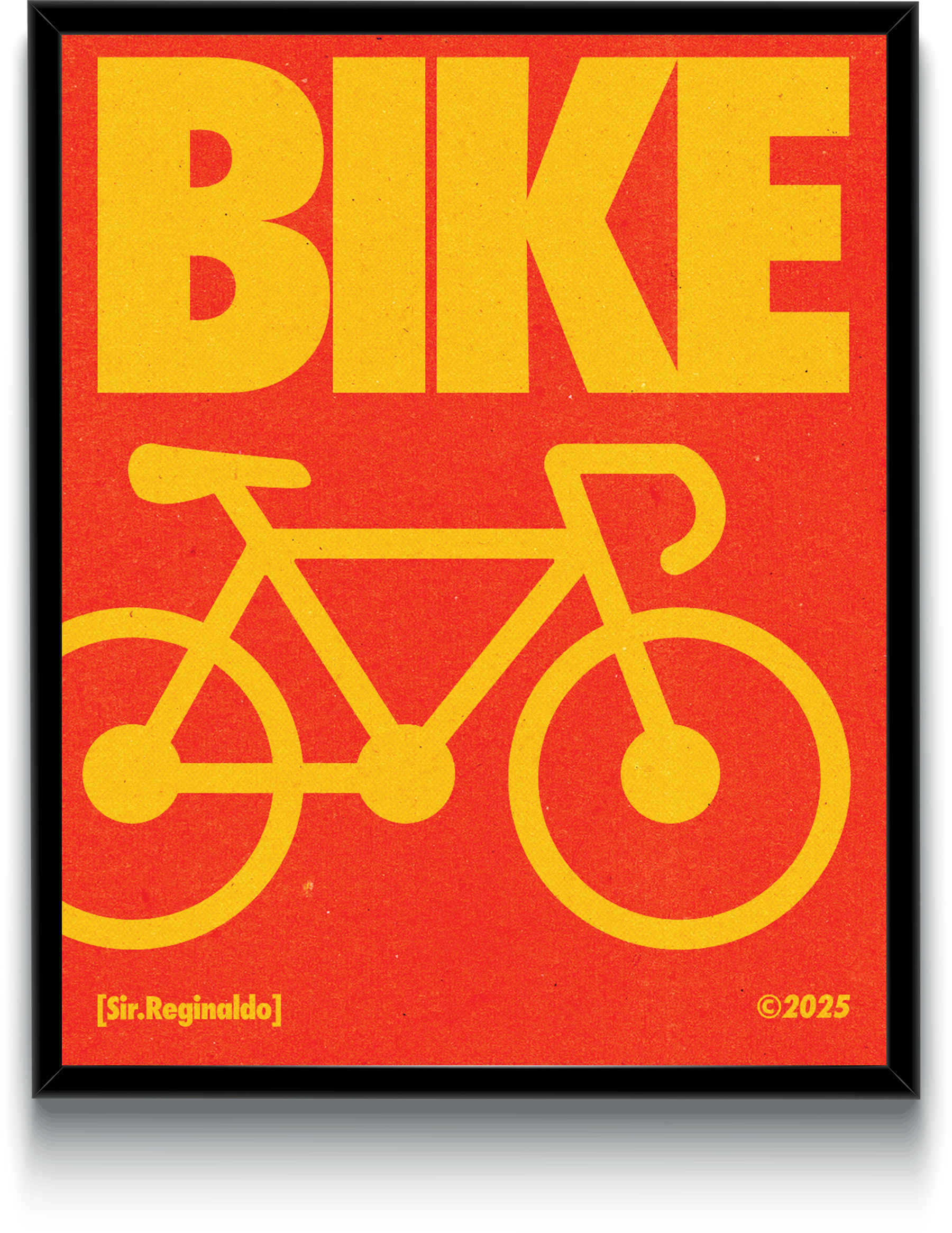 Red Yellow Bike Poster