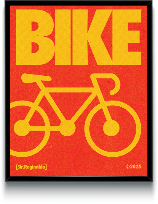 Red Yellow Bike Poster