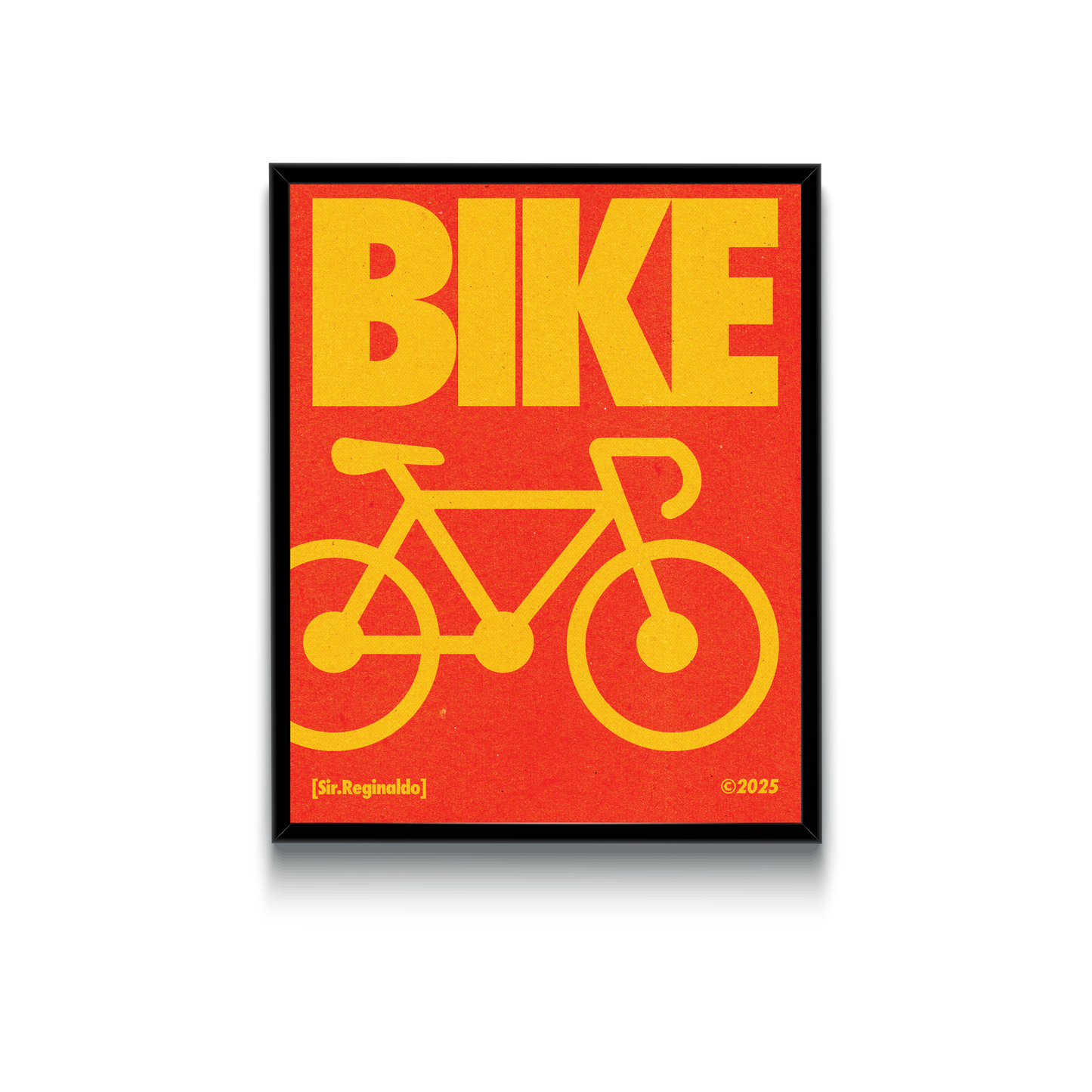 Red Yellow Bike Poster