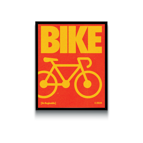 Red Yellow Bike Poster