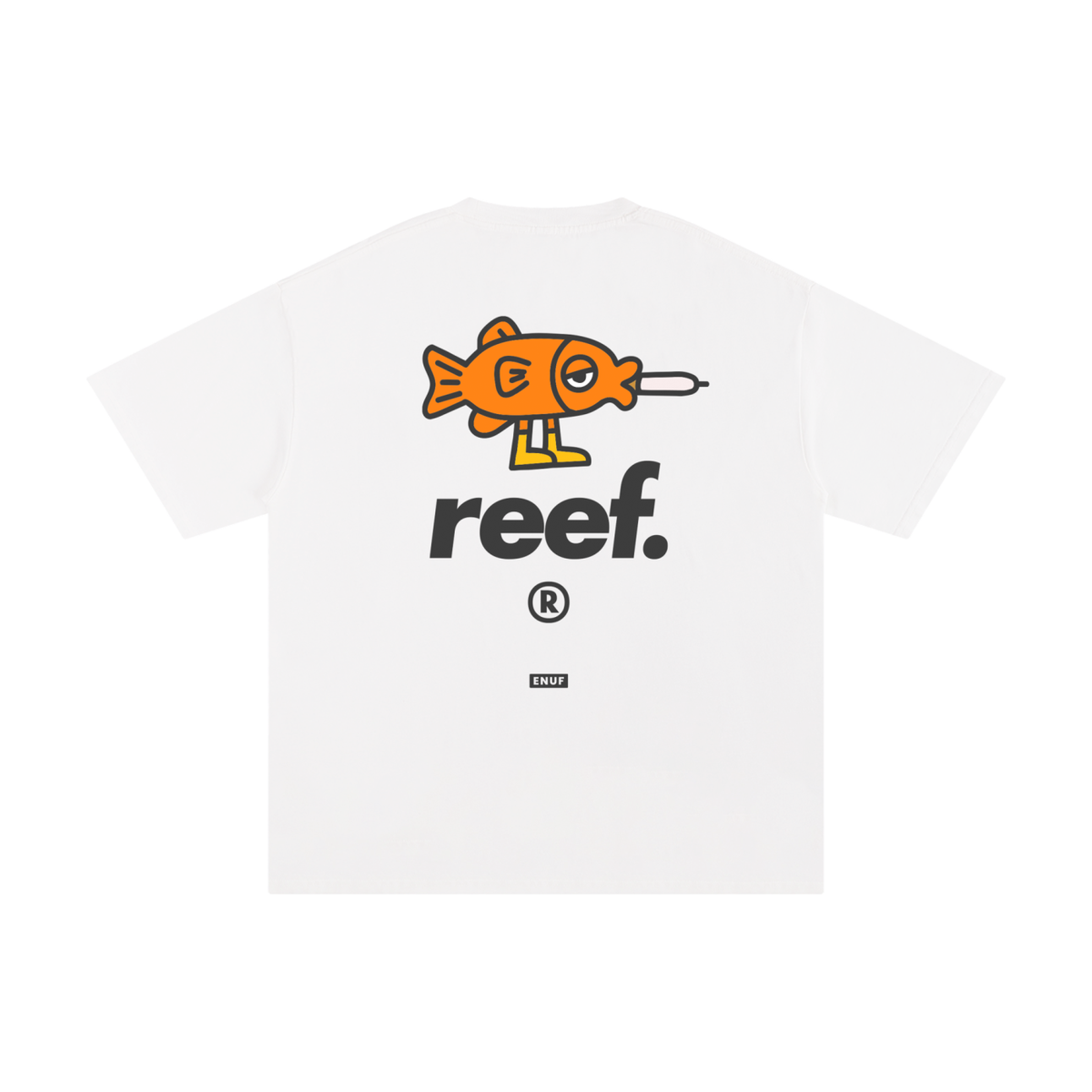 REEF X ENUF SMOKED FISH GRAPHIC TEE