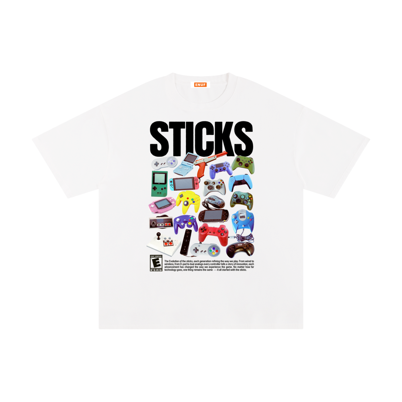 ENUF STICKS GRAPHIC TEE - WHITE